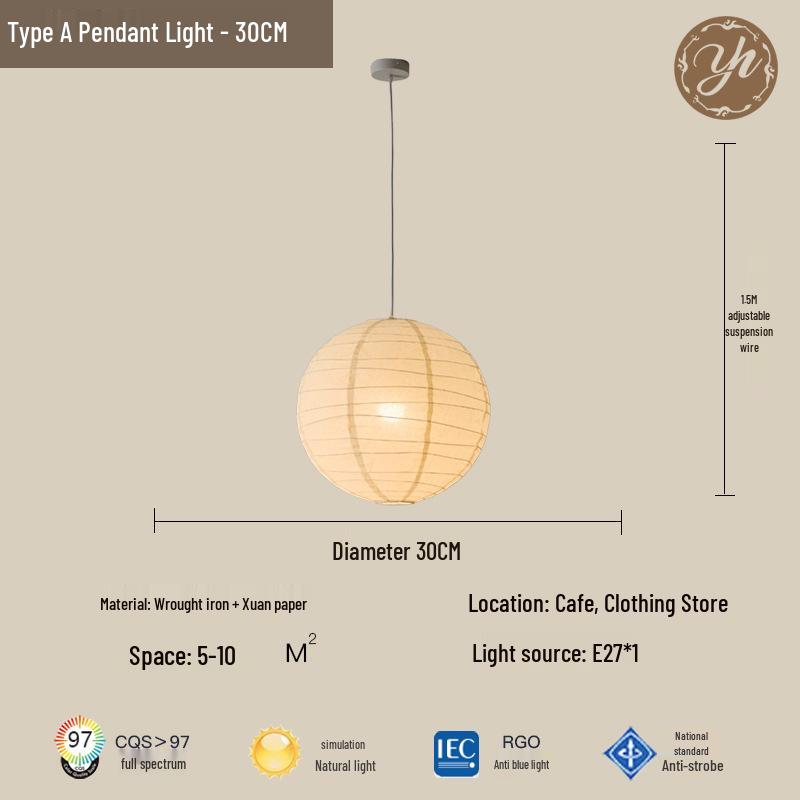 Isamu Noguchi Nordic Minimalist Washi Paper Pendant Lamp