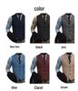 Herren Slim Fit Fischgrät Einreiher Freizeitweste