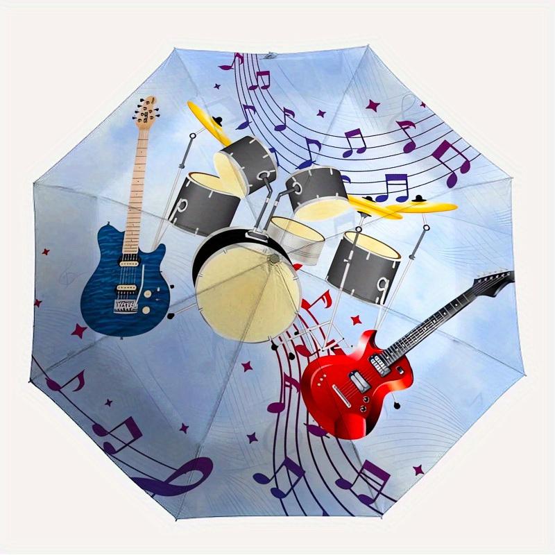 

1pc Music Instruments Themed High-quality Umbrella,Automatic Opening and Closing Umbrella,Multi-functional Umbrella G0811364