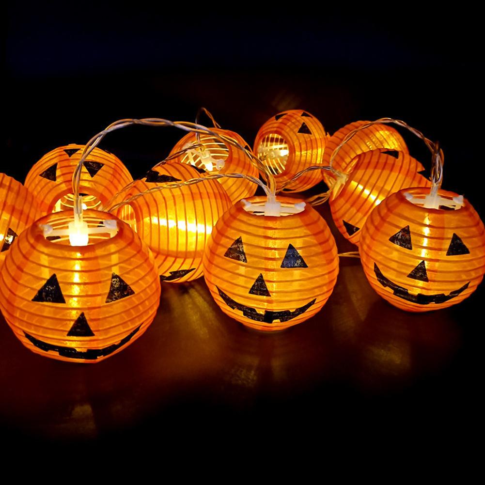 LED Pumpkins String Lights Battery Operated Outdoor Decorative String Light Holiday Home Decor Accents for Holiday Party Decor