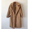 Ropa de Invierno Mujer Largo Grueso Cálido Suave Colorido Esponjoso Talla Grande Abrigo de Piel Sintética de Conejo Rex Mujer Solapa