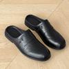 Fashion Breathable Slip On Footwear New Leather Mules Shoes Men's Half Shoes for Man Luxury Brand Slippers Men Designer Casual Shoes
