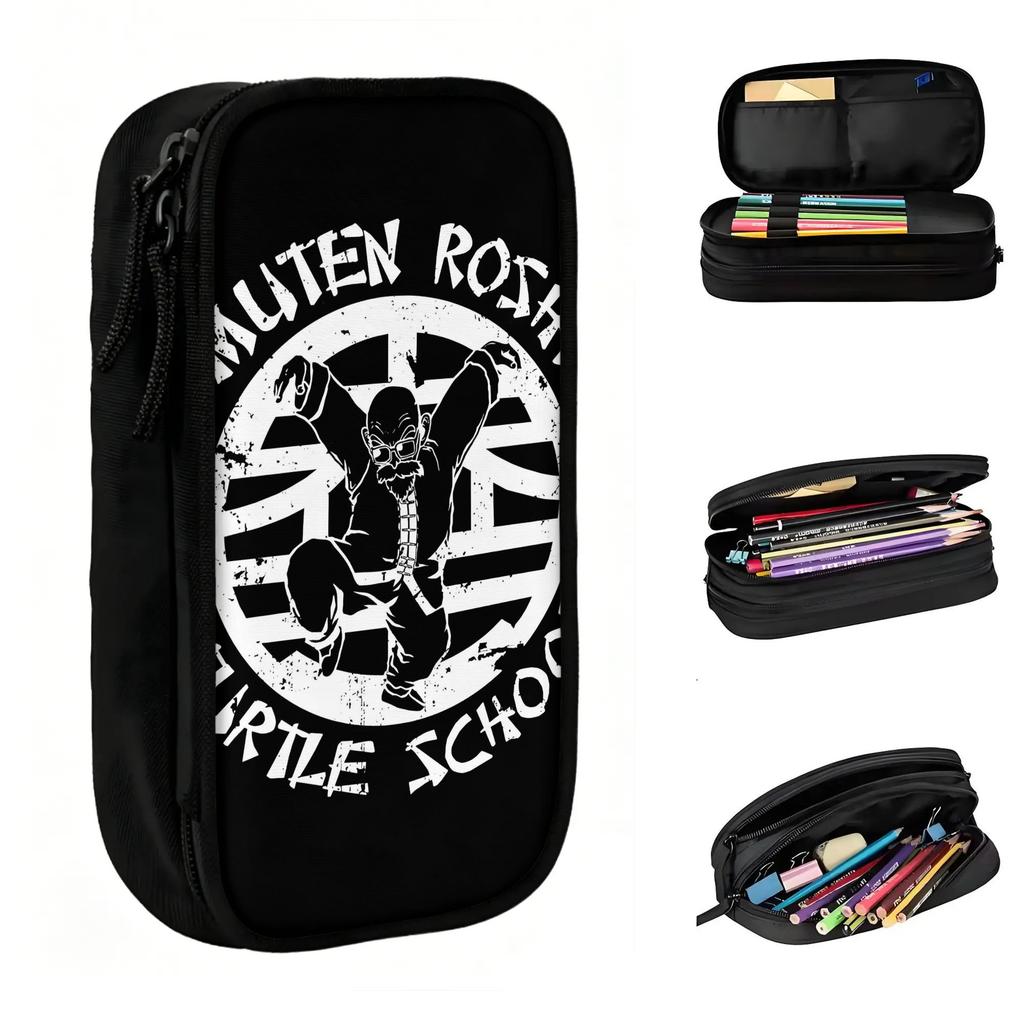 Custom Korean Master Roshi Japan Cartoon Pencil Cases for Boys Girls Eccentric Large Capacity Pen Box Bag School Accessories