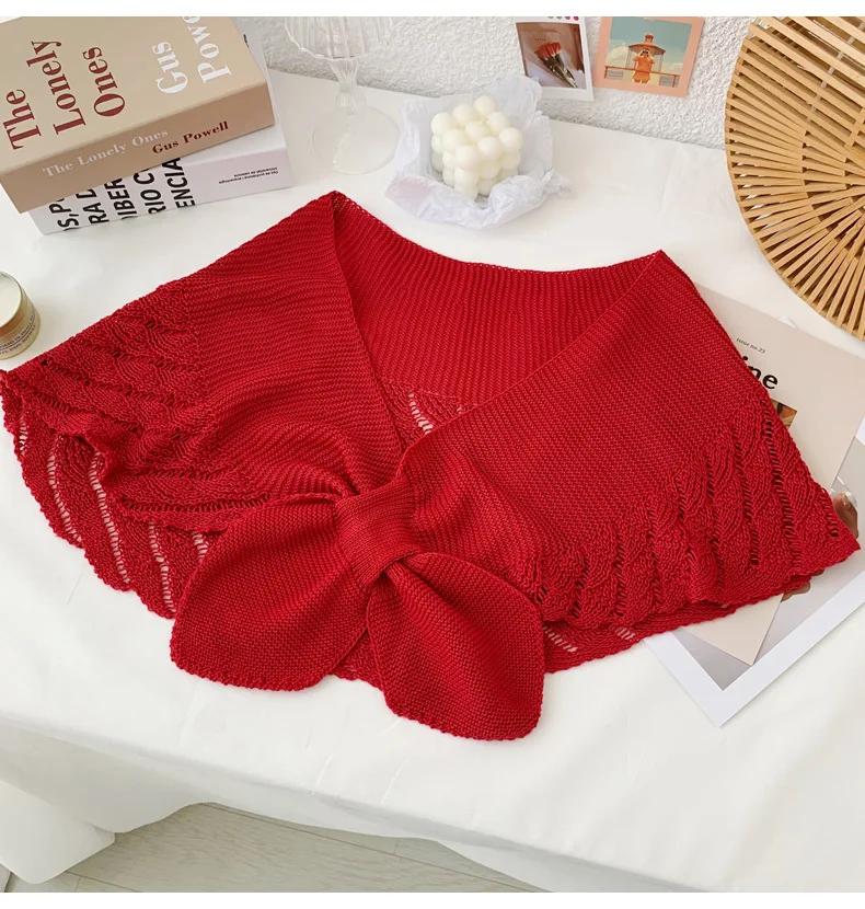 Ny vår- og sommer nakke-beskyttelse klimatisert rom med skulderskjerf og kjendisstil liten sjal aldersreduserende