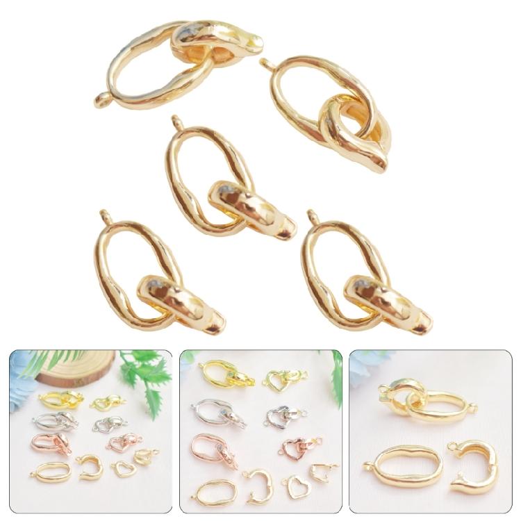 5 Pezzi Chiusure in Rame Forniture per la Creazione di Collane Estensioni Chiusure Pieghevoli Chiusure per Gioielli per Catene da Maglione