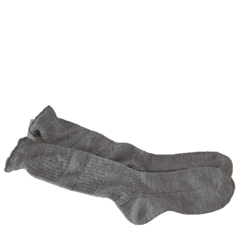 Laid-back Retro Calf Socks for Autumn and Winter, Solid-color Knitted Socks, Mid-calf Socks for Slimming, Pile Pile Socks