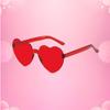 New Love Sunglasses Jelly Color Frameless Heart-shaped Sunglasses Dazzling Color Sunglasses