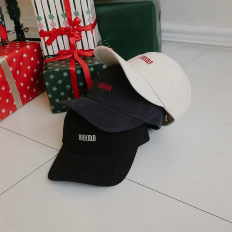 Women s cotton ball cap and men s contrast hat C8712_Black
