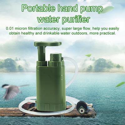 Hand Pump Water Filter 4Stage Camping Water Purifier Filtration System Emergency Survival Gear