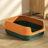 Half-enclosed large cat litter box, free shipping, with elevated sand box, splash-proof toilet, pet cat litter scoop