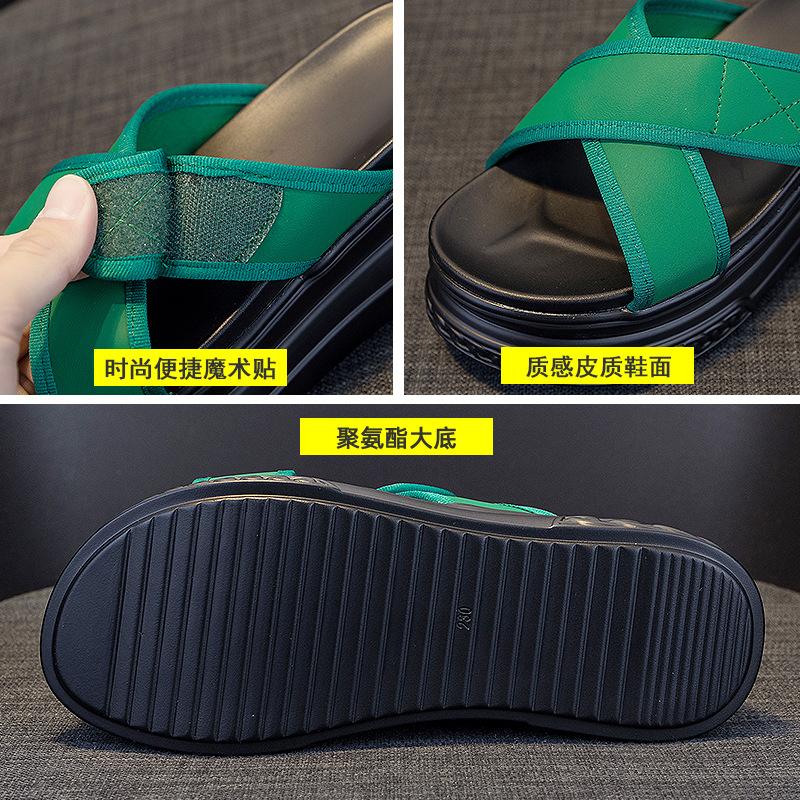 Slippers Women's Summer Sandals 2025 New Thick-soled Muffin Shoes Sandals Fashion Internet Celebrities with Small Fragrant Trend