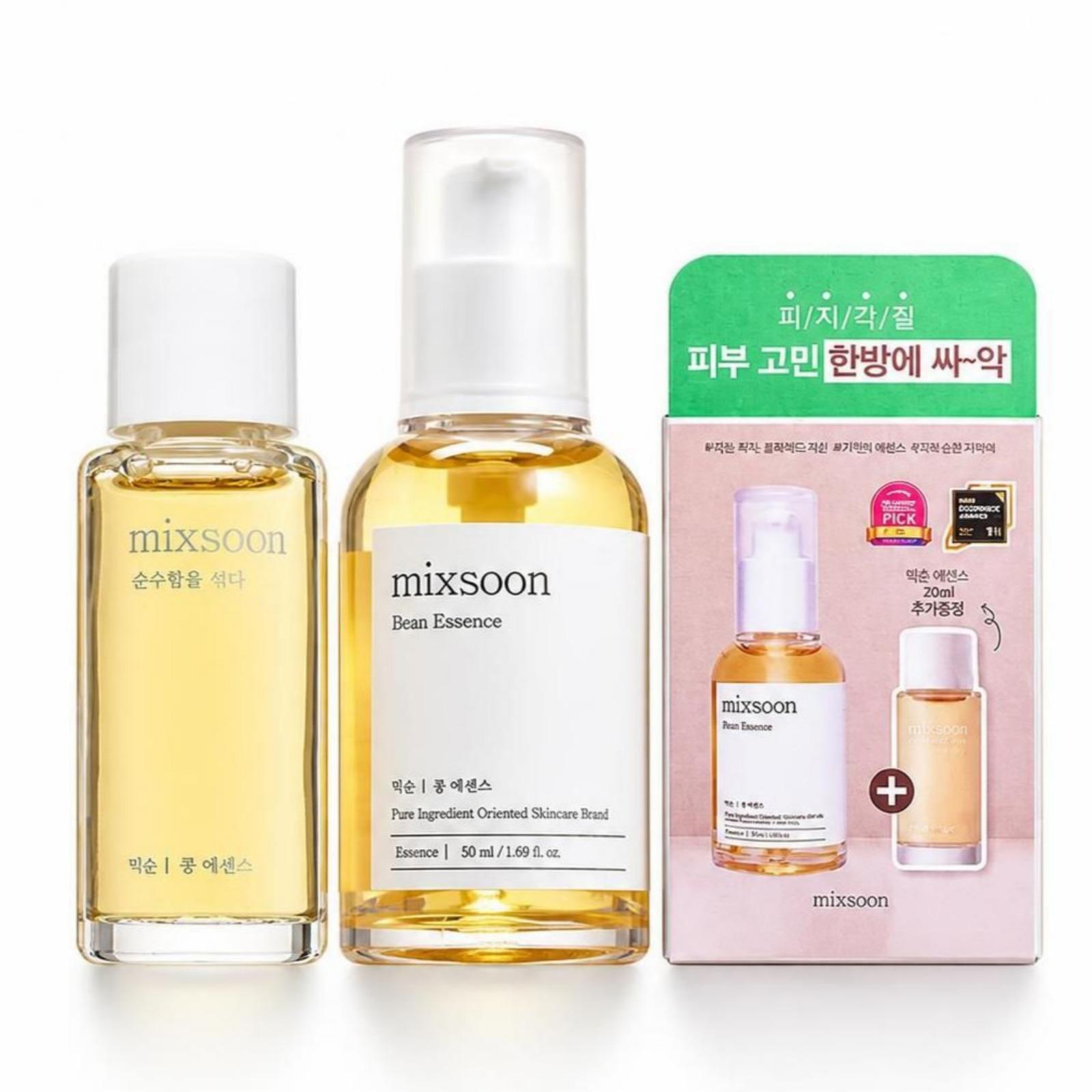 mixsoon Bean Essence 50ml Set (+Centella Asiatica Essence 20ml) 50ml + 20ml