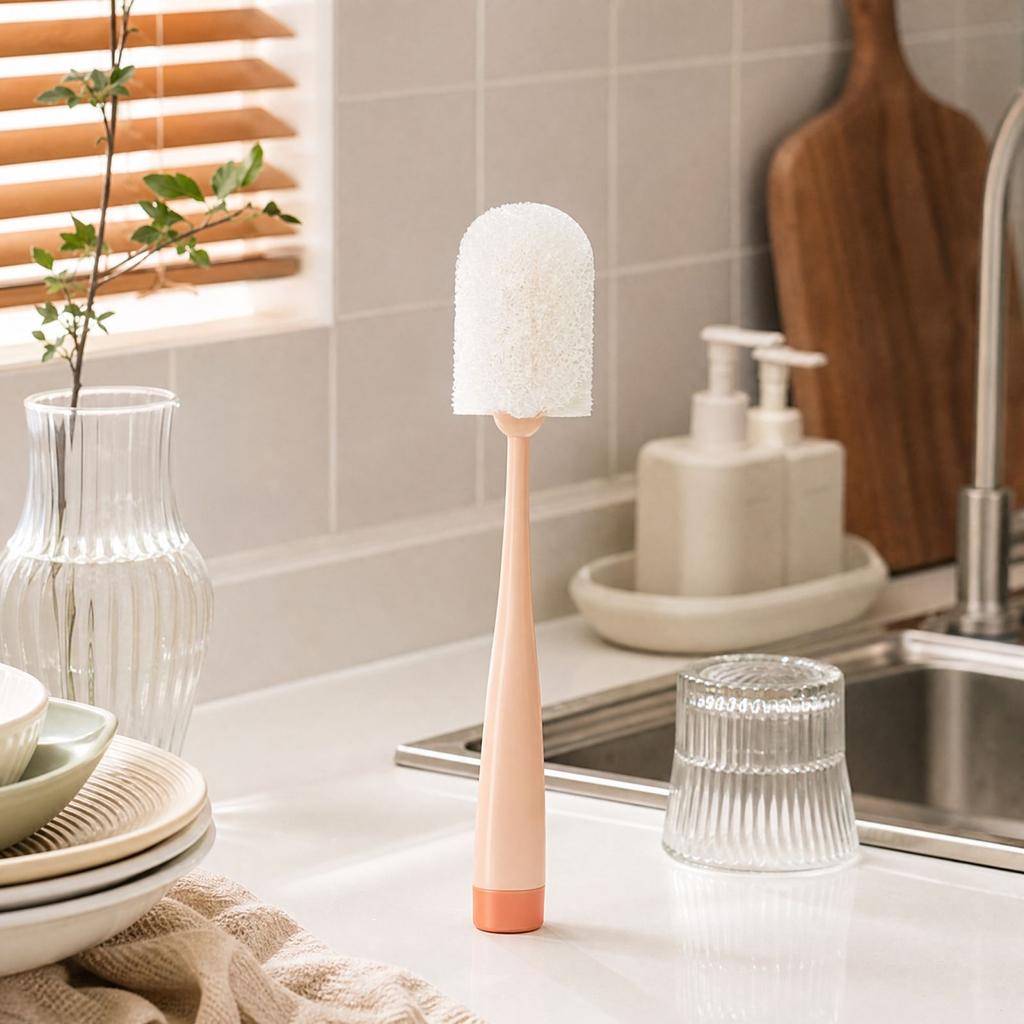 Sponge Cleaning Brush with Detachable Design, Cup Scrub Brush for Kitchen Cups and Drinkware