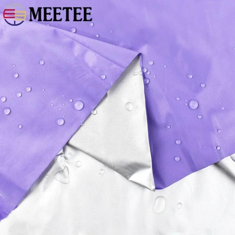 1-5Meters*148cm 190T Meetee Thin Waterproof Fabric Outdoor Sunscreen Sunshade Silver-coated Ripstop Umbrella Cloth Tent Material