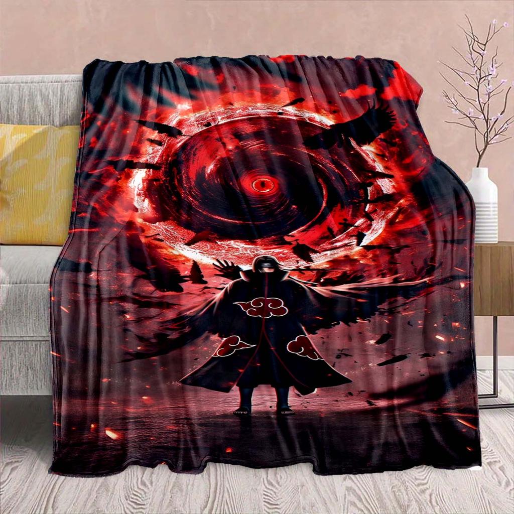 Naruto Anime Flannel Blanket - Soft Warm Perfect for Sofa, Bedding Camping Travel Office Home Decor -QJY