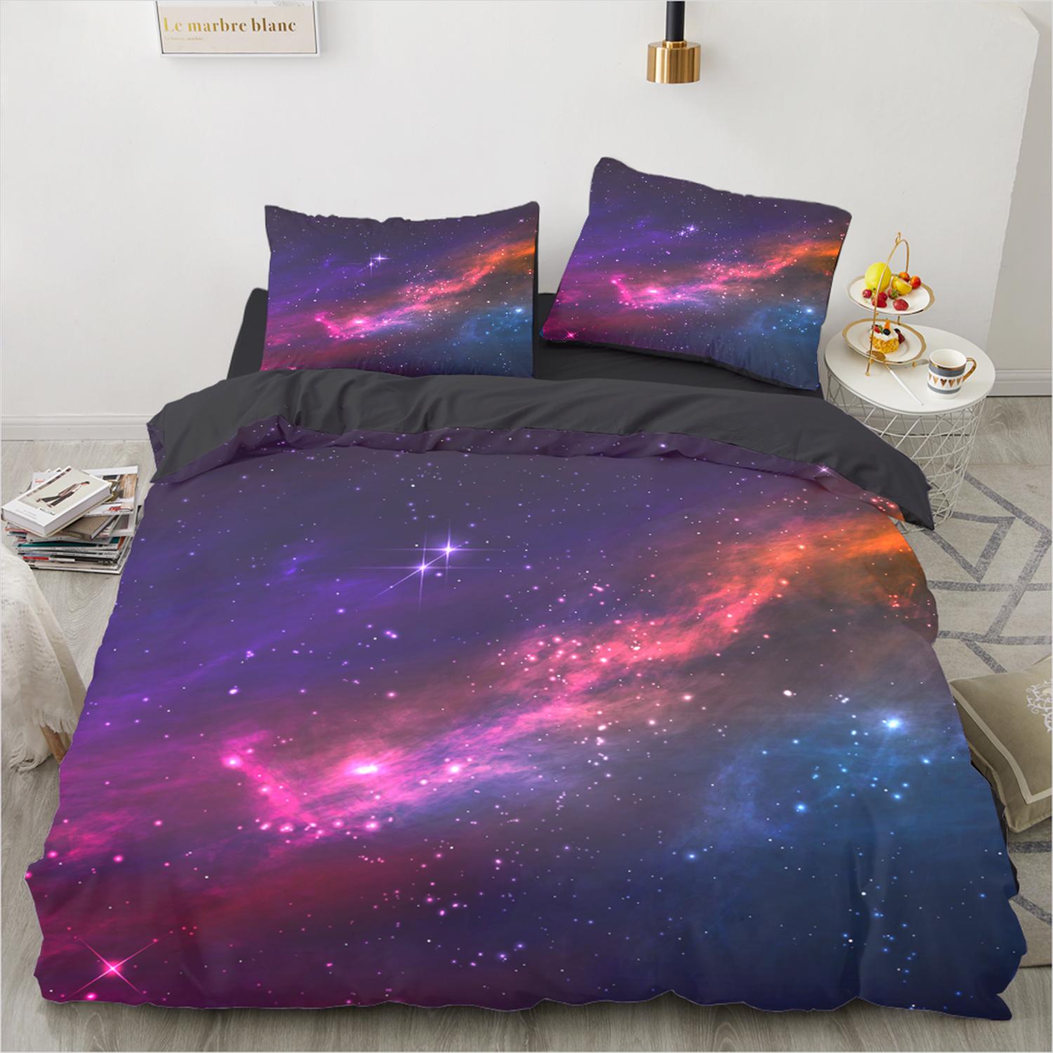 

Space Star Duvet Cover Kit Polyster Pillowcase 3D Printed New Wholesale Dreamy And Comfortable Kit EU Twin135x200cm