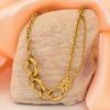 Fashion Geometric Trendy Stainless Steel Chain & Link Bracelet with Hercules Knot Design for Women Men Gift