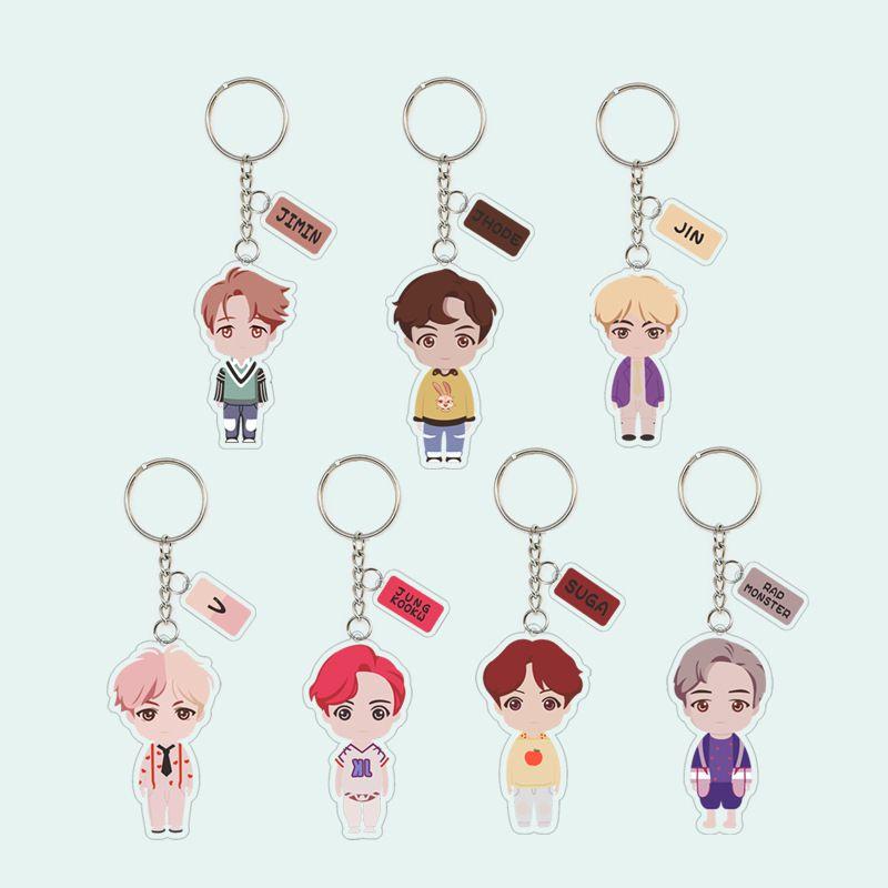 Bts Kpop Bangtan Boys Acrylic Keychains For Fans Cute And Safe Bag Accessories