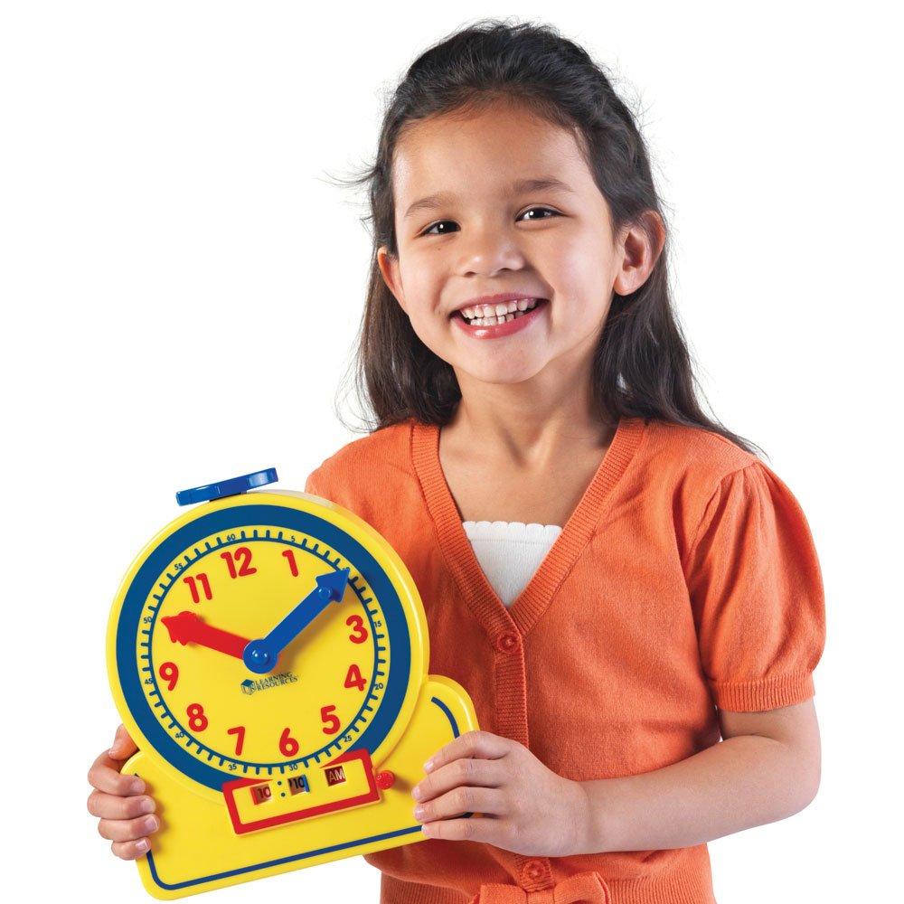 Learning Resources Primary Time Teacher(TM) Junior 12-Hour Learning Clock(R) Digital & Analog Student Clock LER 2994