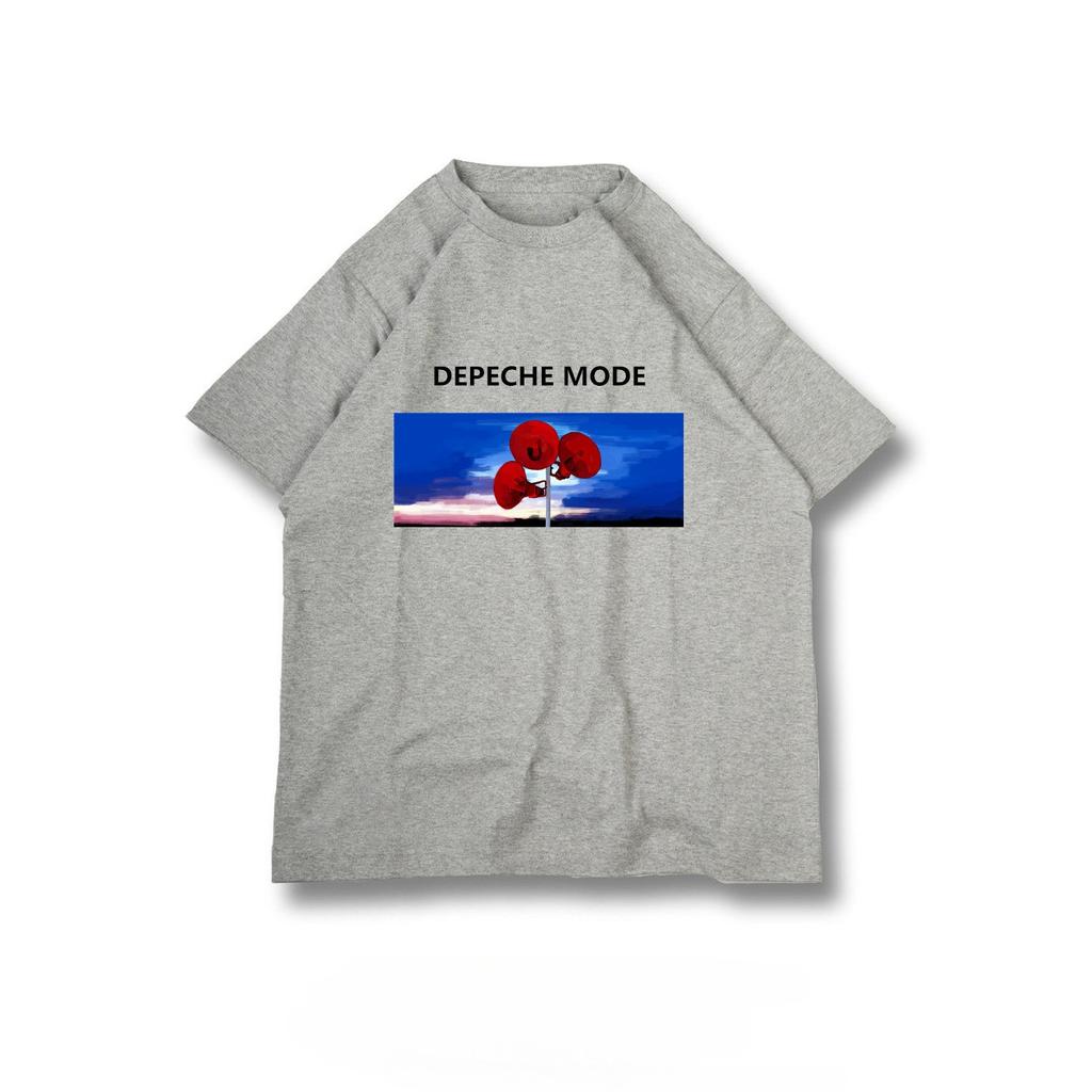 DEPECHE MODEs Trendy Band TShirt Electronic Rock Cotton Short Sleeve New Design Black White Gray