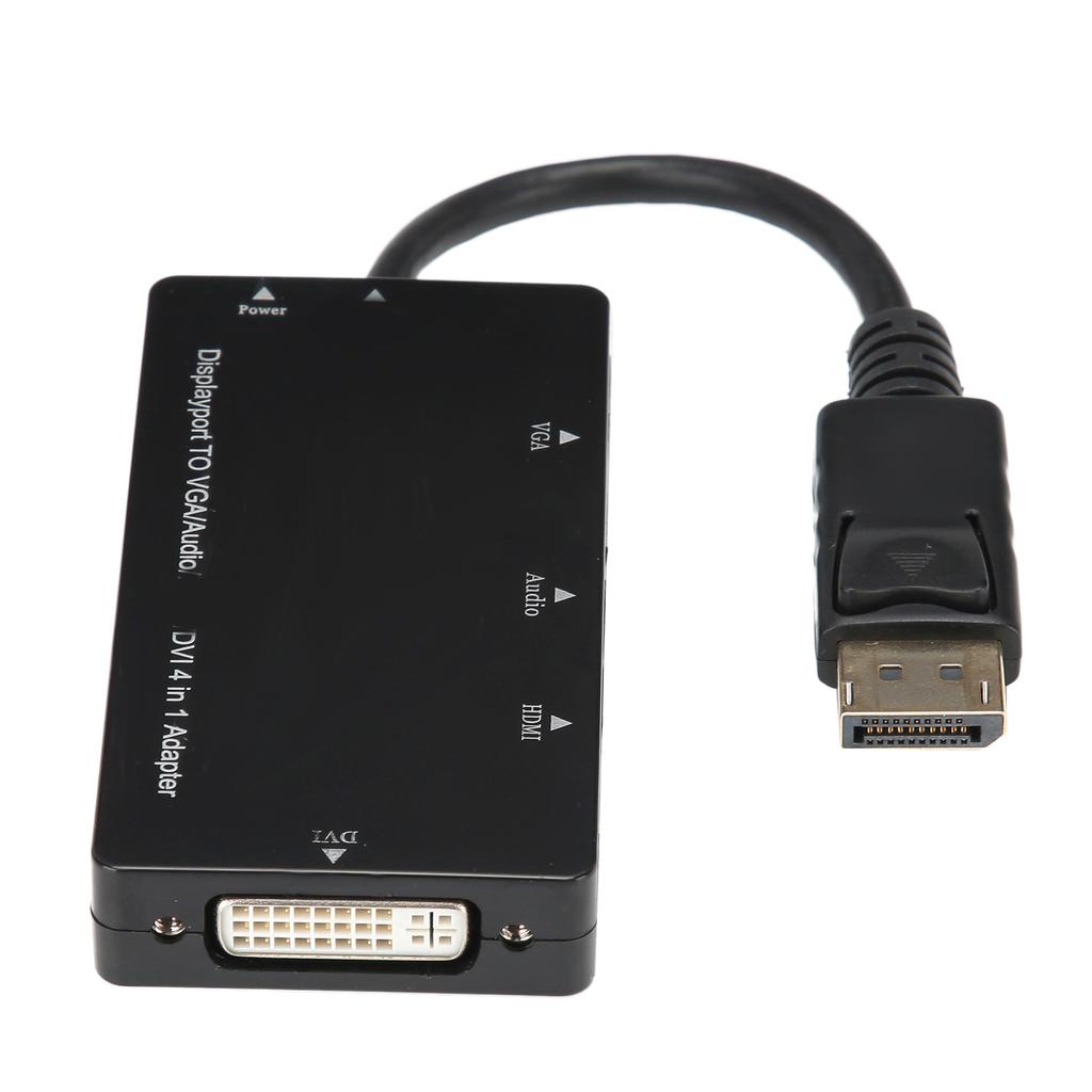 4‑in‑1 Adapter Cable Displayport To HDMIVGADVIo Converter Multifunction