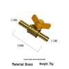 Thickened Double Male Thread Gas Valve for Natural Gas, 4-Point