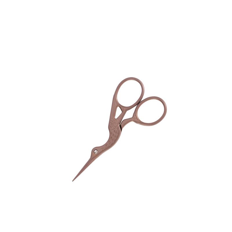Crane-Shaped Stainless Steel Scissors for Retro Paper Cutting and Handmade Cross-Stitch