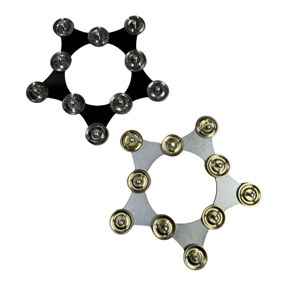 Drum Rack Hi-Hat Shaker & Cymbal Bell Metal Effects Set Metal Star Gold Bell