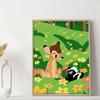 5D Diy Diamond Painting Bambi The Fawn and Skunk Full Drill Rhinestones Mosaic Embroidery Handmade Products Home Decor Gift