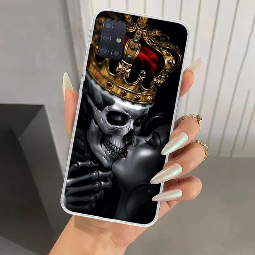 Grim Reaper Skull Skeleton Phone Case for Samsung Galaxy A52 A32 A22 A12 A02S A50S A30S A10S Note 20 Ultra 10 Plus S10 A31 A20 A