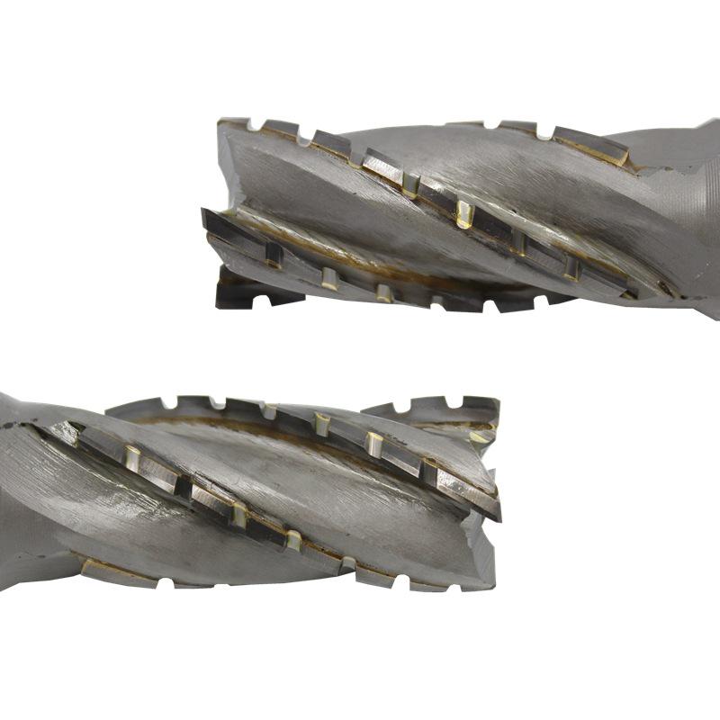Alloy Taper Shank Extended Spiral End Mill with Welded Carbide Insert, 20-40mm, 3/4 Flute.
