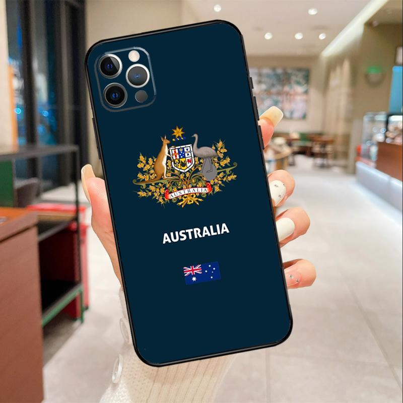Handyhülle mit australischer Flagge für iPhone 17, 16, 15, 14, 13, 12, 11 Pro Max, mini, 16 Plus, 16e, 17 Air – Schutzhülle