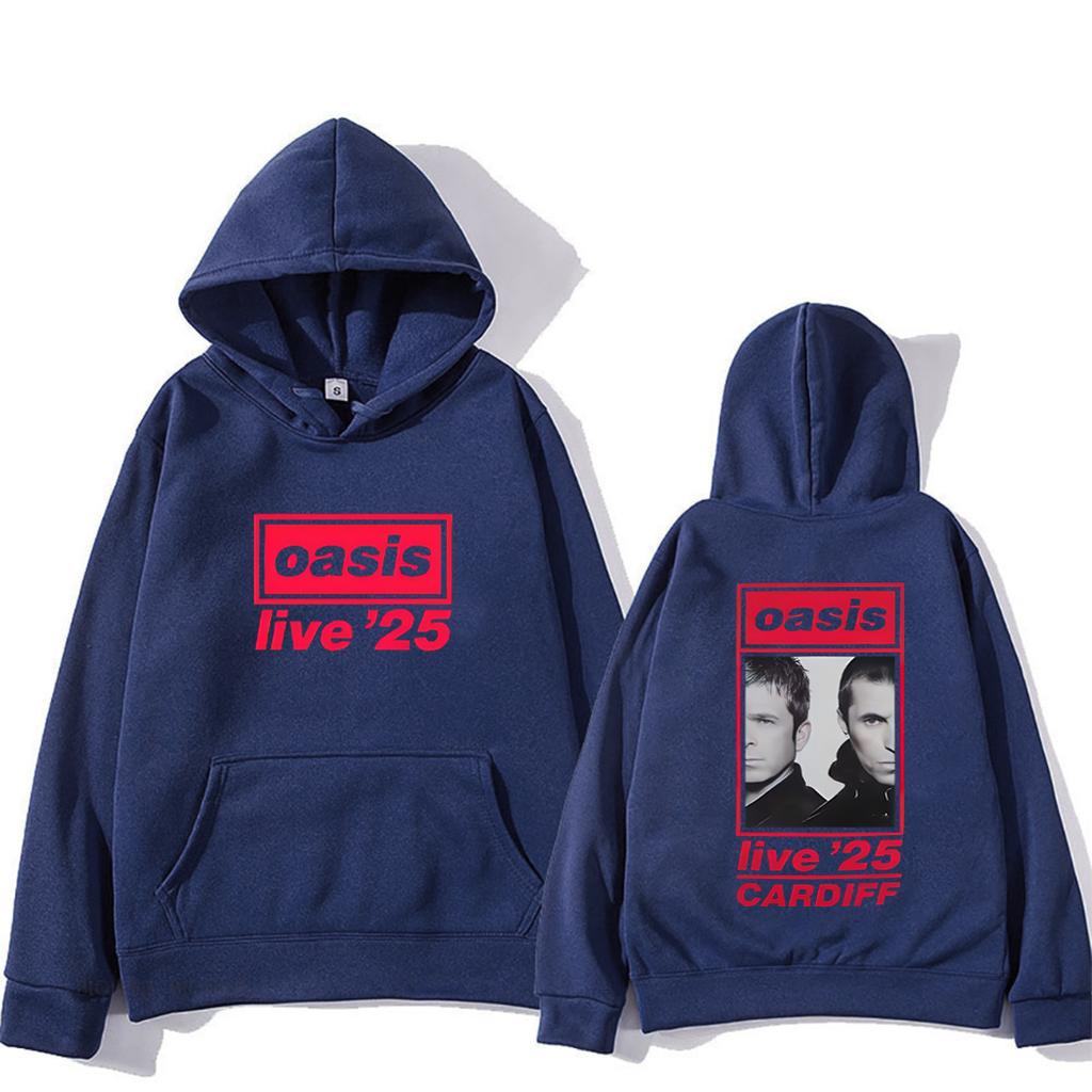 Oasis Live'25 CARDIFF Autumn Winter Hoodie Men Women's 2025 Tops Fashion Hip Hop Streetwear Vintage Fleece Long Sleeve Pullovers