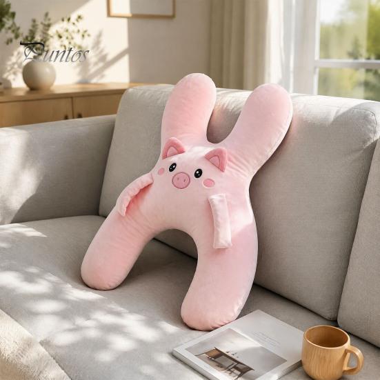 Decorative Car Interior Accessory H-Shaped Pillow for Kids, Cute Neck Pillows Seat, Sleeping Vehicle Seat Gap Filler Pillow, Plush Rest Cushion Trips