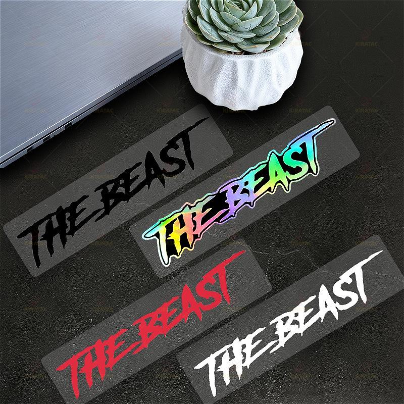 2 Größen Kombipack THE BEAST Motorradaufkleber Wasserdicht für Motorrad-Kraftstofftanks, Helme, Fahrradkarosserien, Universelle Vinyl-Aufkleber