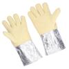 1 Pair Aluminum Foil Gloves High Temp Resistance Heat Insulation Gloves for Industrial Welding Fire Fighting
