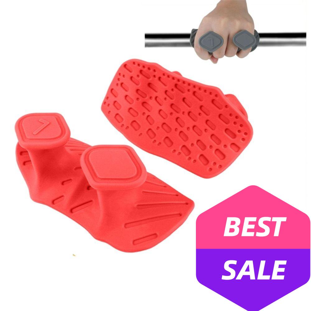 1 Pair Ergonomic Weight Lifting Grips Elastic Honeycomb-shaped Workout Gym Gloves Soft Anti-slip Silicone Palm Grips Pull-ups