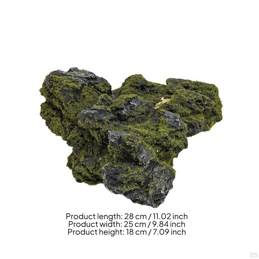 Landscape Rock with Lichen | Washable PU Foam, Artificial Rock, Easy to Clean, for Garden 1