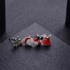 8Pairs Christmas Tree Snowflower Santa  Garland Elk Shape Earrings Ear Studs Set