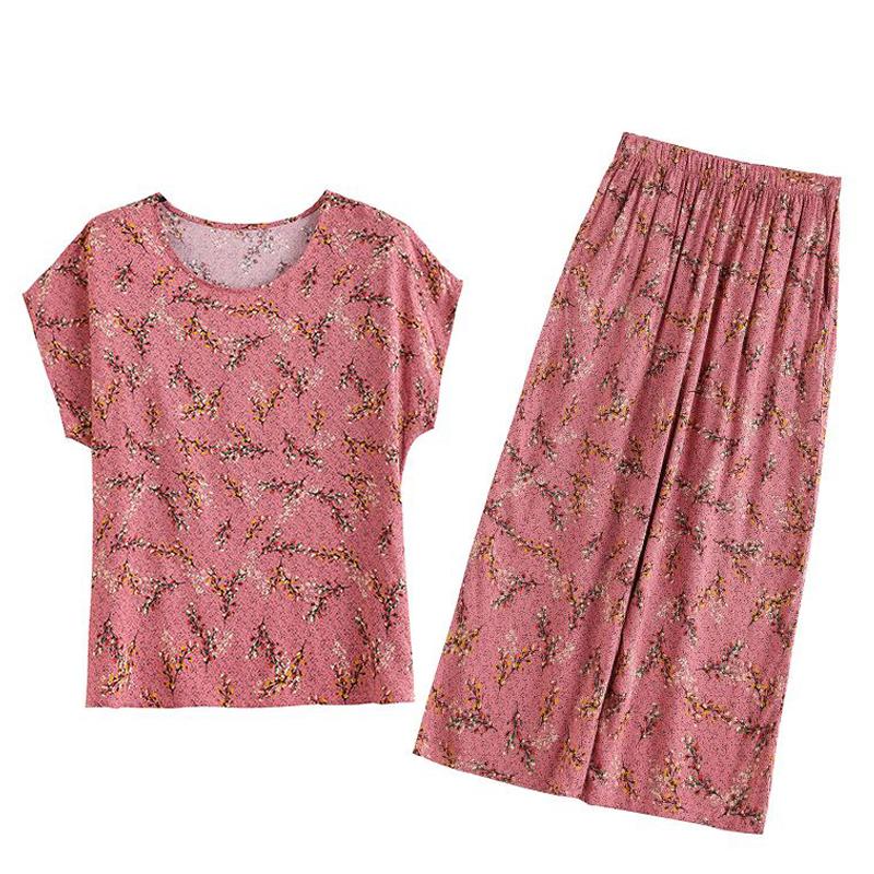 Elegant Women's Pants Sets Summer Vintage Clothes Casual Plus Size 2 Piece Sets