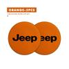 2pcs Car Water Cup Mat Suede Coaster Non Slip Pad Accsesories For Jeep Grand Cherokee Wrangler JK Renegade Gladiator Compass AKL1