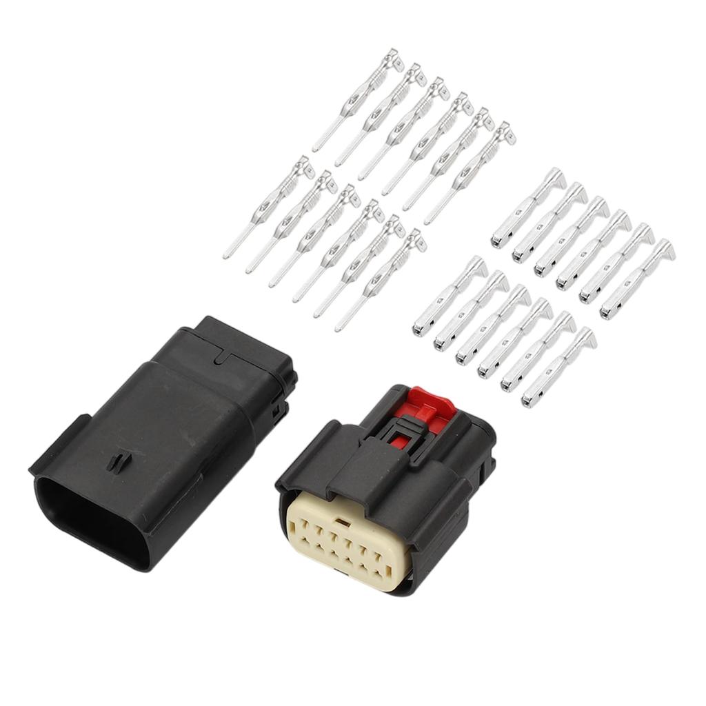 INFINAUTO 1 Set 12 Pin Headlight Waterproof Connector Plug 1mm Series Male Female Wire