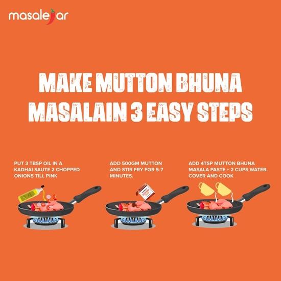 Masalejar Mutton Bhuna Masala Paste 200g, Ready to Cook Spice Mix for Mutton Masala, Chicken Masala, Meat Masala, Fish Curry Masala