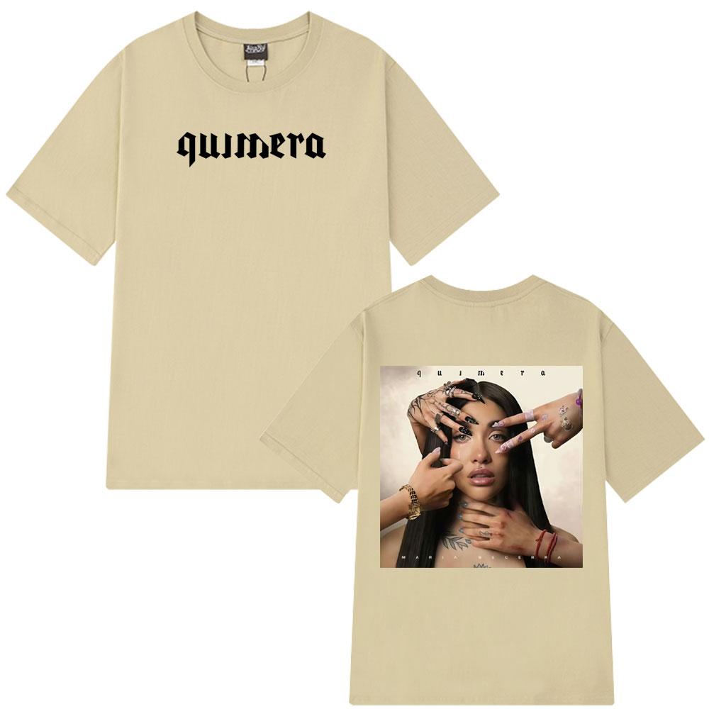 

Singer Maria Becerra Quimera Album Fashion Graphics T-shirt Women Oversized T-shirt Casual Cotton Aesthetic Trendy T-shirts XXXL