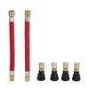 Tire Valve Stem Extension Kit Leak Proof 4 Straight Tire Valves with 2 Tire Valve Stem Extensions for Electric Scooter
