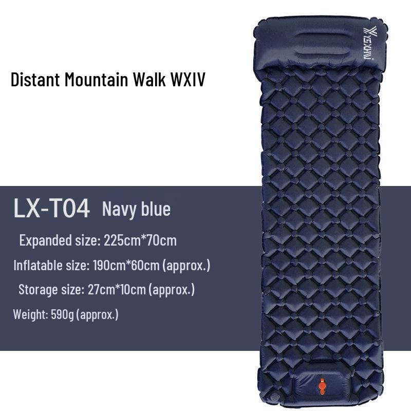 Moisture-Proof Inflatable Camping Air Mattress with Built-in Pump, 500g
