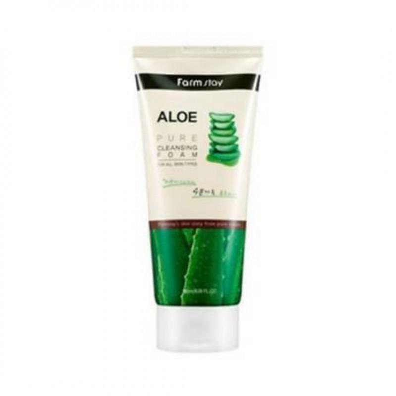 Farm Stay Aloe Pure Cleansing Foam 180ml +RANDOM GIFT