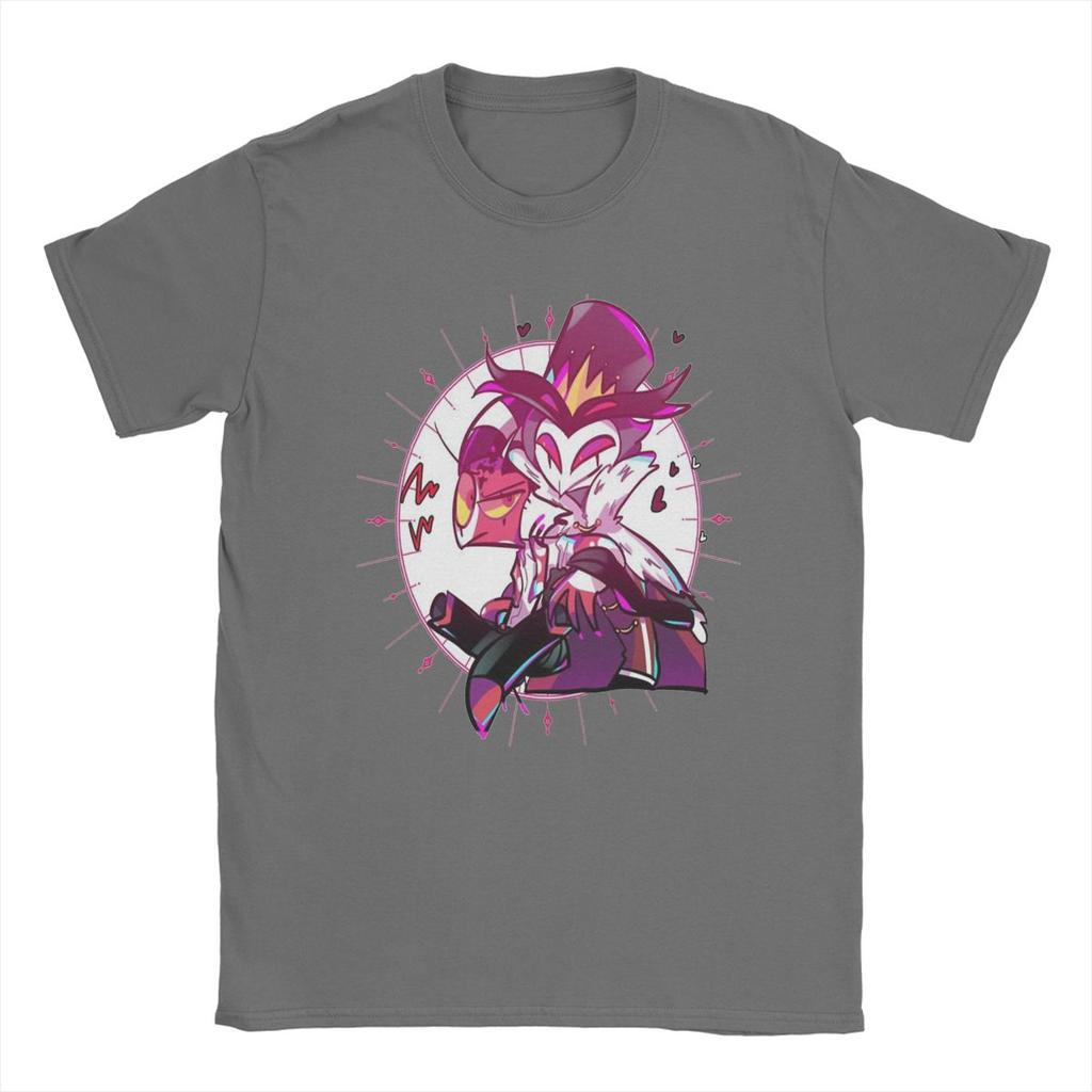 Stolas Helluva-Boss Cartoon Men T Shirts Creative Tees Short Sleeve Crewneck T-Shirts 100% Cotton Gift Idea Tops