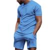 2023 European Style Men's Casual Two-Piece Set: Short-Sleeved T-Shirt & Shorts