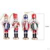 4PCS Christmas Nutcracker Figurines Set, Wooden Soldier Hanging Decorations for